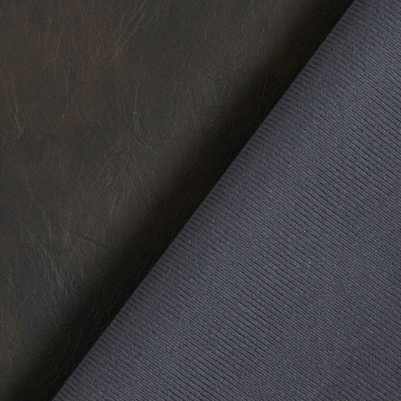 Plain vintage look faux leather – black,  image number 5