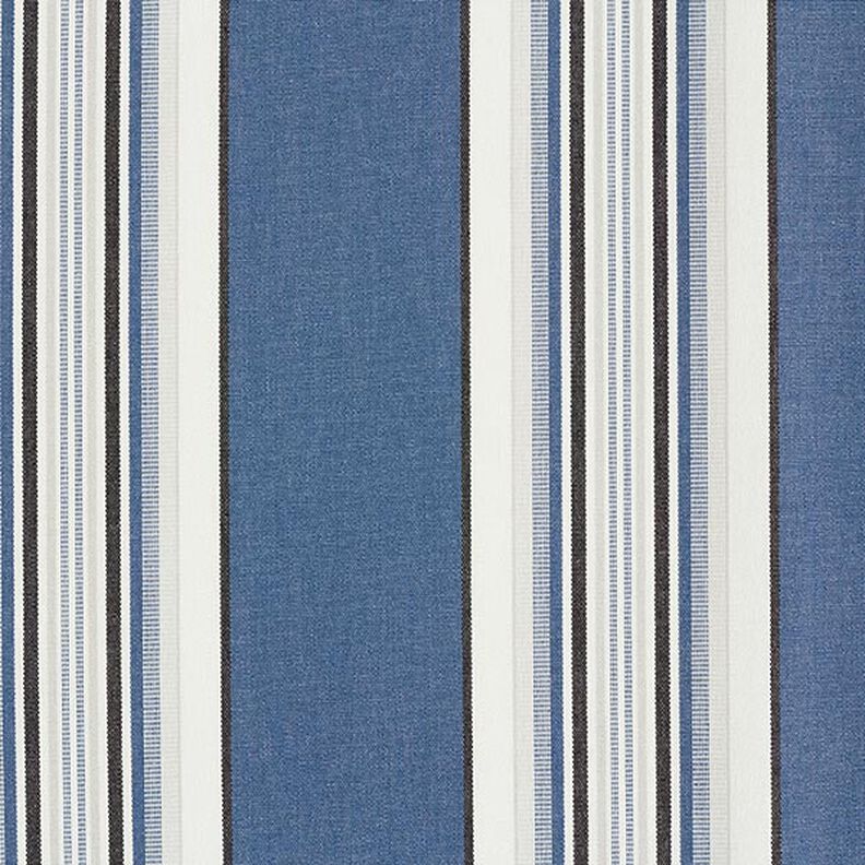 Awning Fabric Wide and Narrow Stripes – denim blue/white,  image number 1
