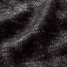 Knitted fabric wool blend glitter melange – black/metallic silver,  thumbnail number 2