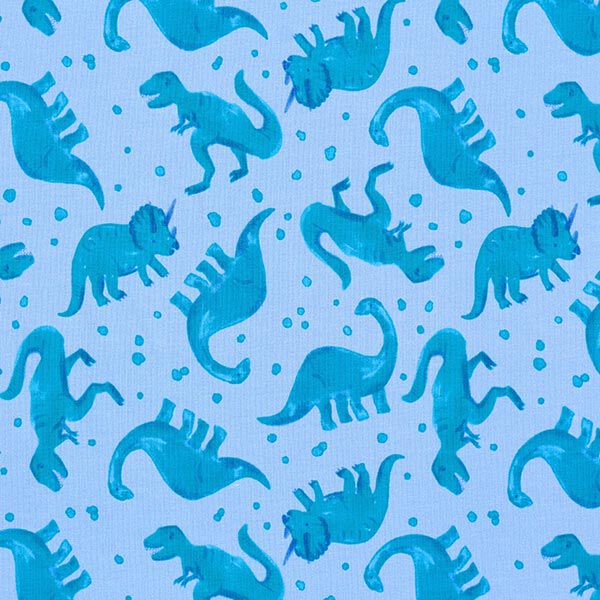 French Terry dinosaurs | PETIT CITRON – light blue,  image number 1