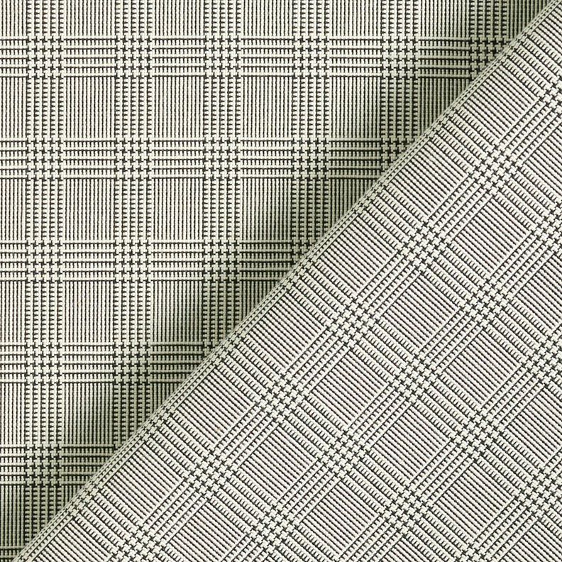 Prince of Wales check trouser fabric – light grey,  image number 4