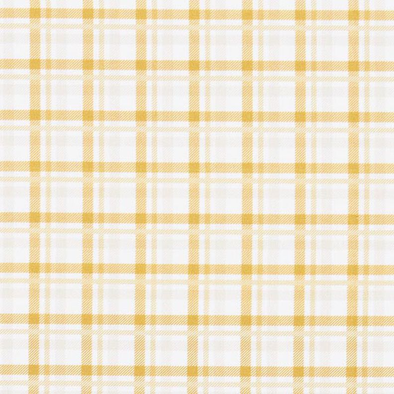 Double Check Cotton Poplin – white/mustard,  image number 1
