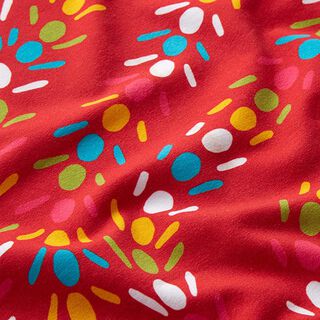 Colourful Ant Trail Sweatshirt Fabric | Designerella.bella – red, 