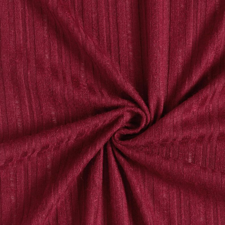Plain ribbed knit – burgundy,  image number 4