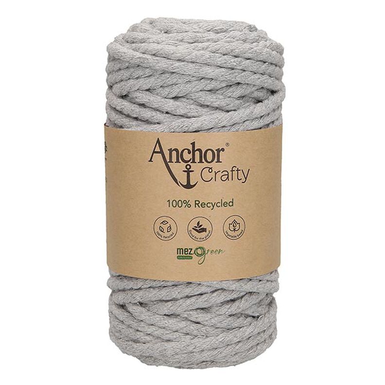 Anchor Crafty Recycled Macrame Cord [5mm] – light grey,  image number 2