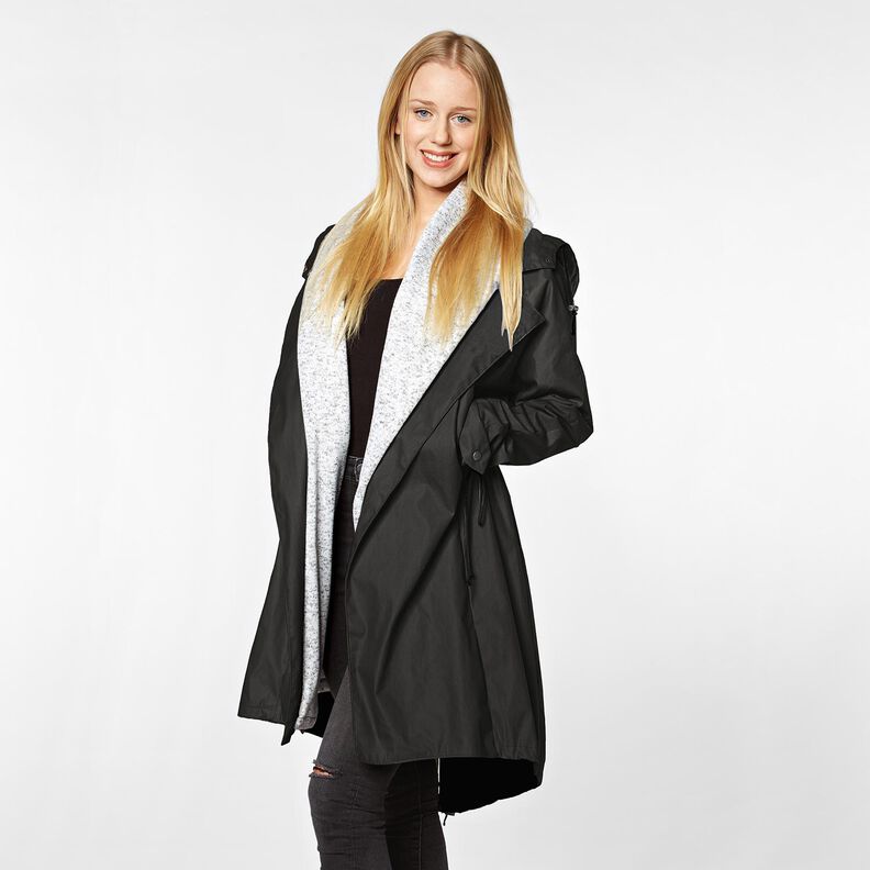 Plain raincoat fabric – black,  image number 7
