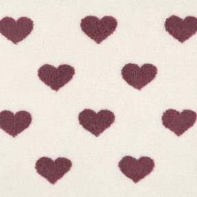Teddy Fur Hearts | by Poppy – natural/burgundy, 