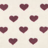 Teddy Fur Hearts | by Poppy – natural/burgundy,  thumbnail number 1