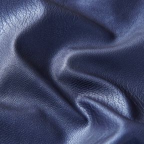 Stretch Imitation Leather Metallic – navy blue, 