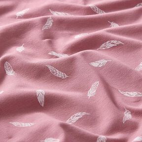 Cotton Jersey Feathers – dusky pink, 