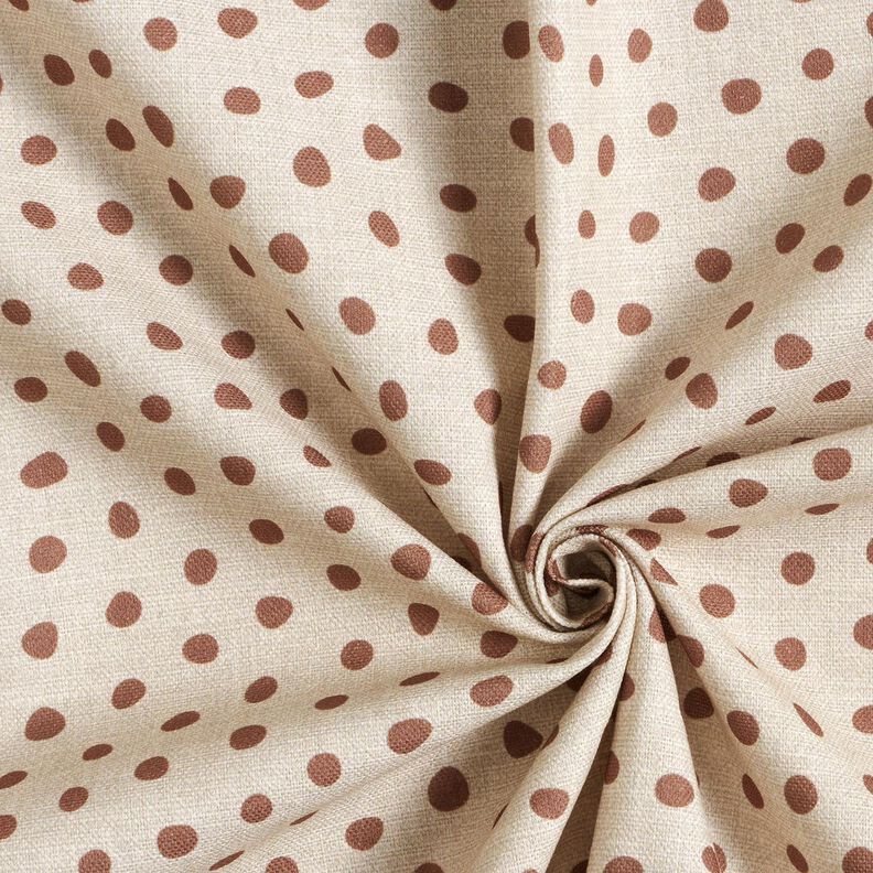 Decor Fabric Half Panama loose dots – light brown/cashew, image number 3