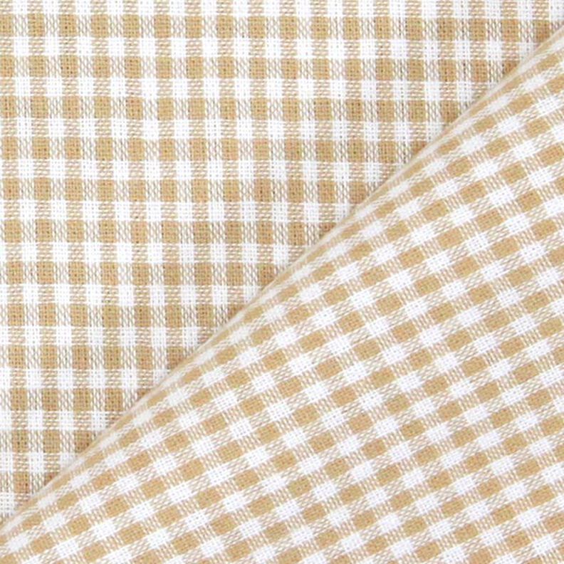 Cotton Vichy - 0,2 cm – light brown,  image number 3