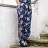 Cotton Jersey Blossoms & anchor | Glitzerpüppi – midnight blue/light dusky pink,  thumbnail number 6