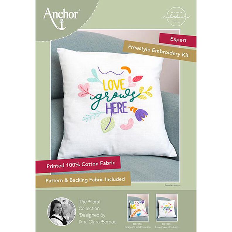 Love Grows Cushion Cover Embroidery Kit,  image number 1