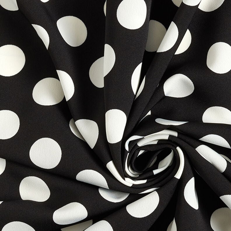 Crepe Weave polka dots [2.5 cm] – black,  image number 3