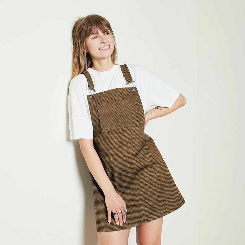 Chunky Corduroy Bubble Plain – brown,  image number 8