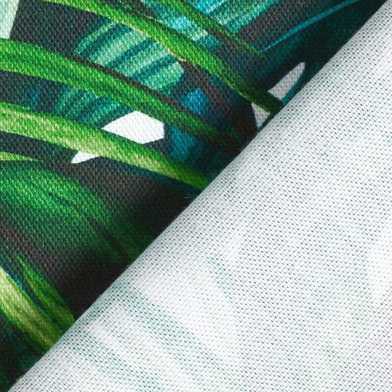 Decor Fabric Half Panama Palm Leaves – green,  image number 4