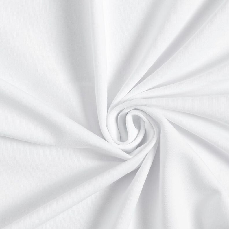 Light French Terry Plain – white,  image number 1