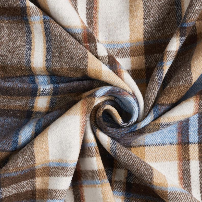Coat flannel check | Katia Fabrics – royal blue/black brown,  image number 3