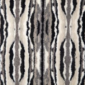 abstract stripes faux fur – offwhite/midnight blue, 