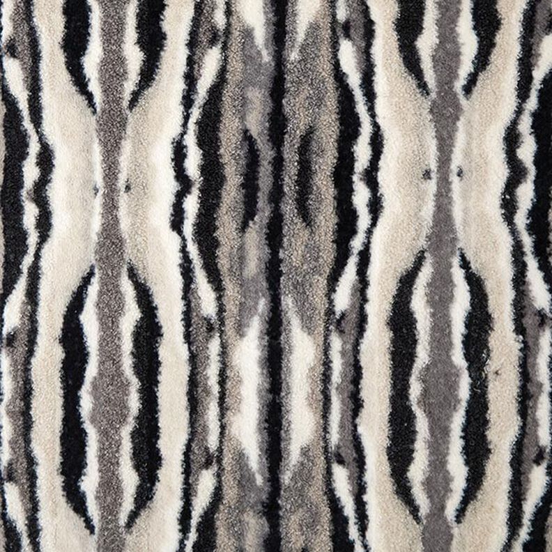 abstract stripes faux fur – offwhite/midnight blue,  image number 1