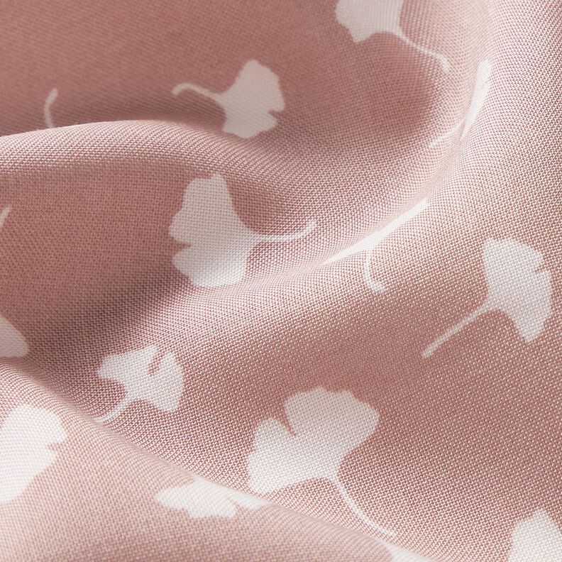 Ginkgo leaves bamboo fabric – light dusky pink,  image number 2