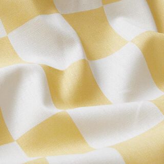 Cotton Cretonne Abstract Plaid – white/vanilla yellow, 