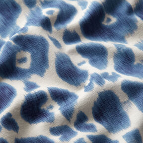 GOTS French terry batik leopard print | TCC x LOOKS by Wolfgang Joop – brilliant blue/cream, 