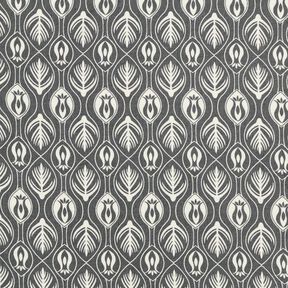 Chiffon ornamental print – white/black, 