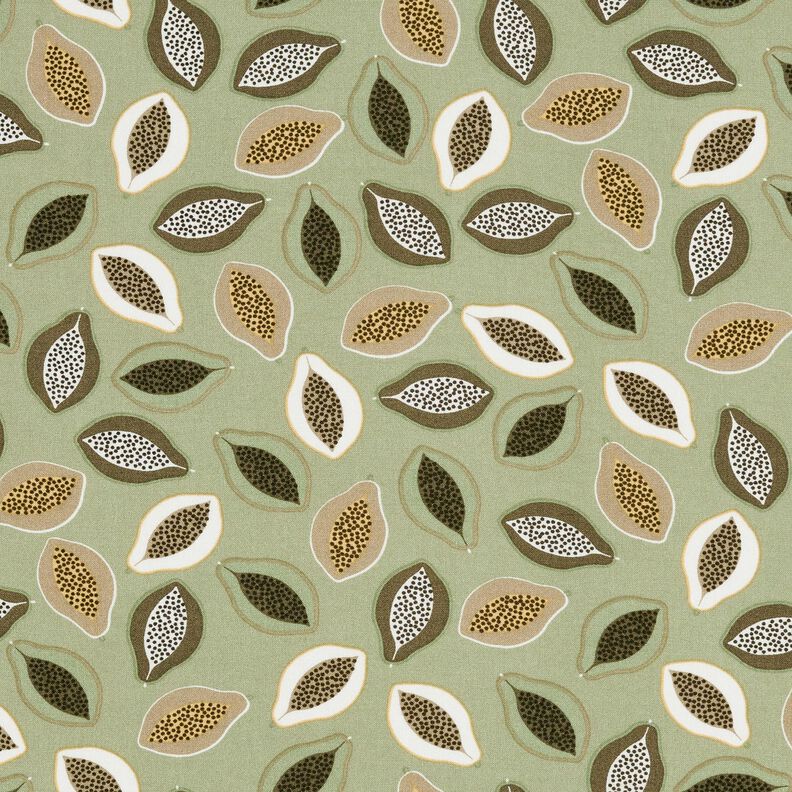 viscose fabric Papayas – reed/taupe,  image number 1