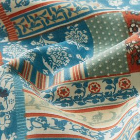 Cotton Cretonne floral patchwork – blue, 