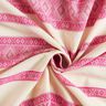 Cotton fabric diamond pattern – offwhite/pink,  thumbnail number 3