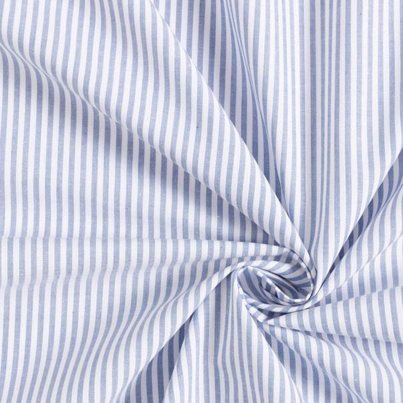 Cotton Poplin Stripes, yarn-dyed – denim blue/white,  image number 5