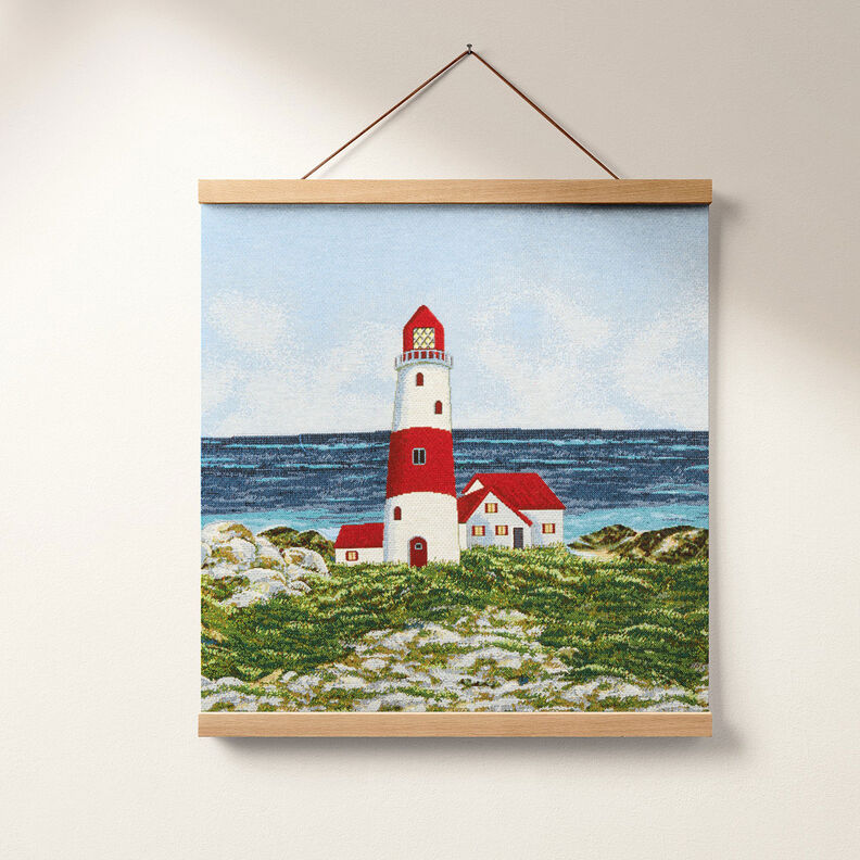 Decorative Panel Tapestry Fabric Lighthouse – light blue/red,  image number 6