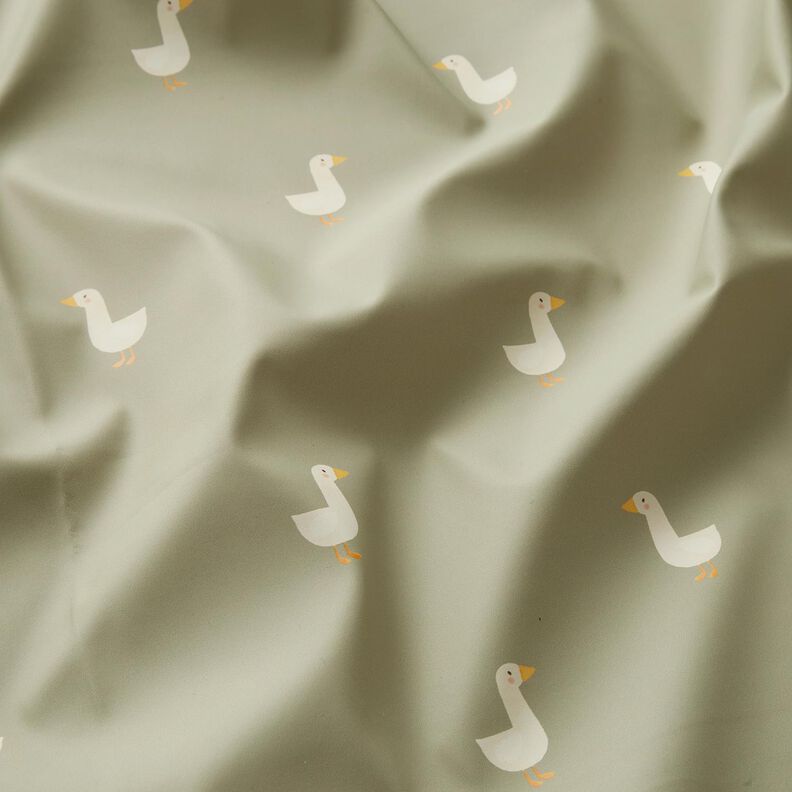Raincoat Fabric little geese Digital Print – greige,  image number 3