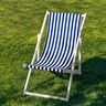 Outdoor Deckchair fabric Longitudinal stripes 44 cm – royal blue/white,  thumbnail number 4