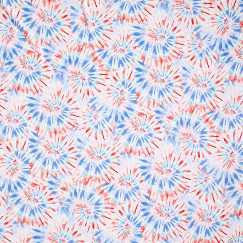 Swimsuit Fabric Batique mandala – white/chili,  image number 1