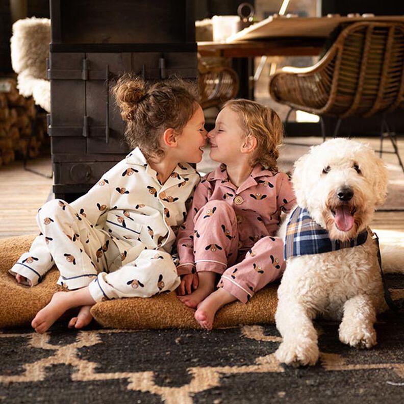 Cotton Flannel Dog Heads | by Poppy – dusky pink,  image number 6