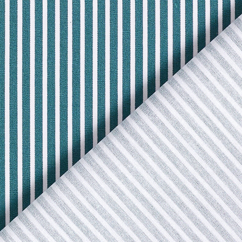Cotton Poplin Stripes – petrol/white,  image number 4