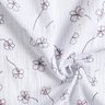 Double Gauze/Muslin painted poppies – white/black,  thumbnail number 3