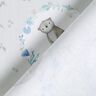 Cotton Poplin Animals in the Flower Circle Digital Print – silver grey/white,  thumbnail number 4