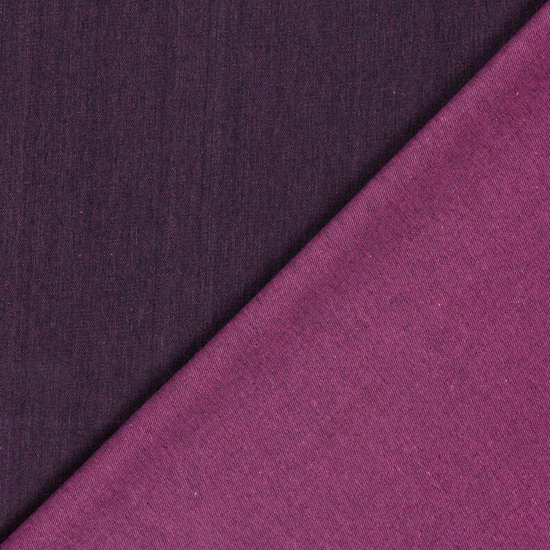 Mottled blend denim cotton – aubergine,  image number 3