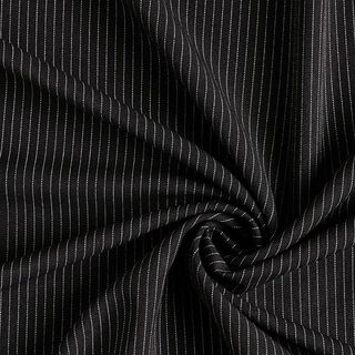 Pinstripe Fine Suiting Fabric 5 mm – black, 