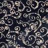 Cotton batik swirls – blue-black/sand,  thumbnail number 4
