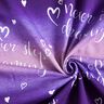 French Terry Never stop dreaming | Glitzerpüppi – lilac/aubergine,  thumbnail number 3