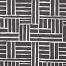 Decor Fabric Half Panama Abstract Grid – ivory/black,  thumbnail number 1
