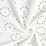 Floral broderie anglaise cotton fabric – white,  thumbnail number 3