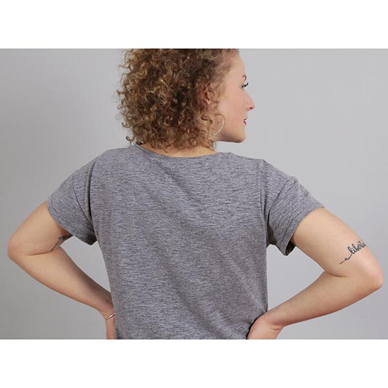 FRAU TINA – casual basic top with short sleeves, Studio Schnittreif | XS - XXL,  image number 5