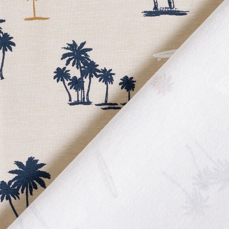 Cotton Jersey Hawaii Feeling – light taupe,  image number 4