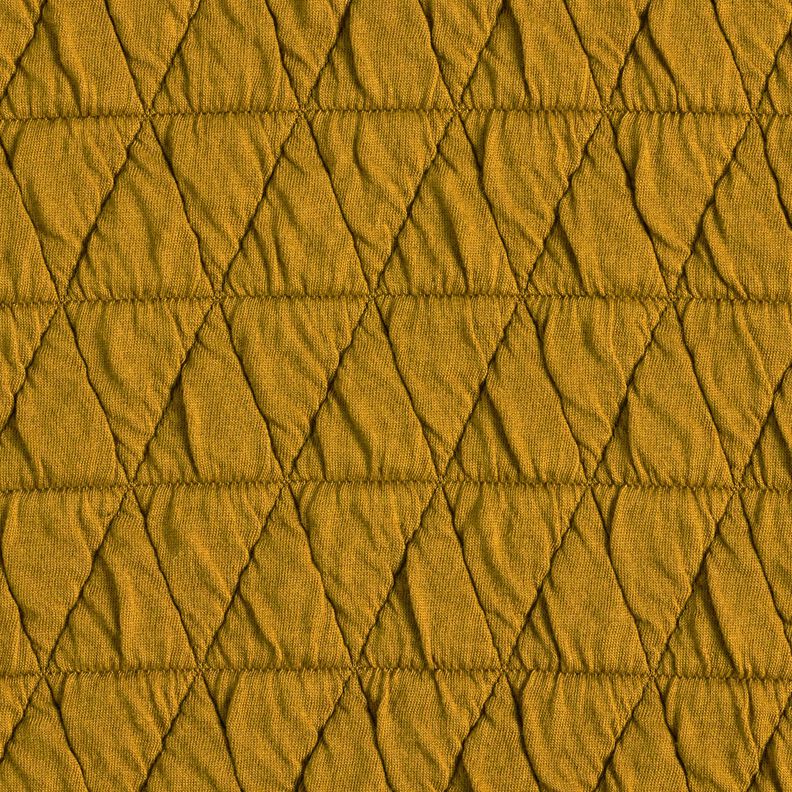 Quilted jersey diamonds – yellow olive,  image number 1